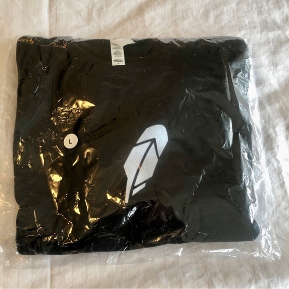 Bella Canvas Robinhood Logo Sweatshirt Black Men's Unisex size Large NWT - Picture 3 of 14